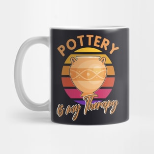 Pottery is my Therapy retro Gift Mug